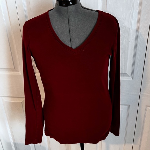 TALL Eddie Bauer Favorite T-Shirt Burgandy - Picture 1 of 9